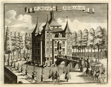 135332 Gezicht op de zij- en de voorgevel van het huis Heemstede (gemeente Houten) uit het oosten.01-01-1697-31-12-1703